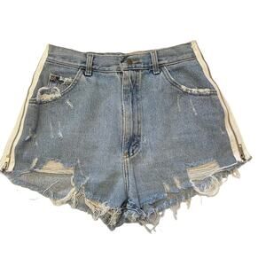 Furst Of A Kind Lee Distressed Shorts Side Zippers High Rise 27